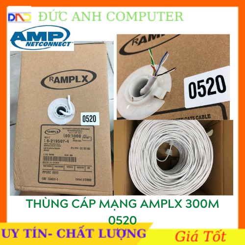Thùng cable cáp mạng AMP CAT 5E UTP 305m 0520