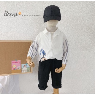 Set áo sơ mi và quần thô cho bé trai