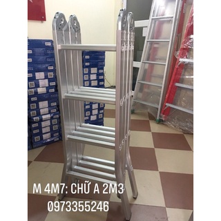 Thang Nhôm Gấp Chữ M 4m7