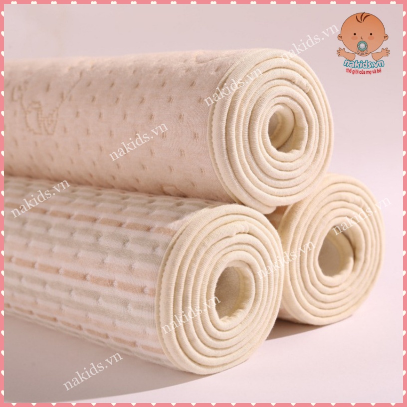 Lót Chống Thấm ORGANIC Cho Bé  KT 70x120cm, 70x90cm, 50x70cm, 30x45cm 100% COTTON HỮU CƠ TỰ NHIÊN Không Chất Tẩy Nhuộm