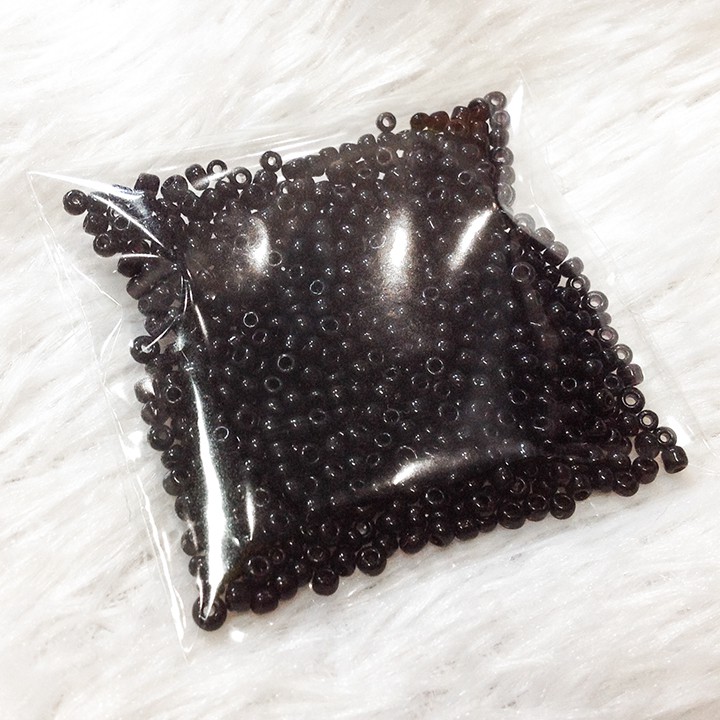 Hạt cườm kết áo nhiều màu tone tím 2mm trang trí váy đầm