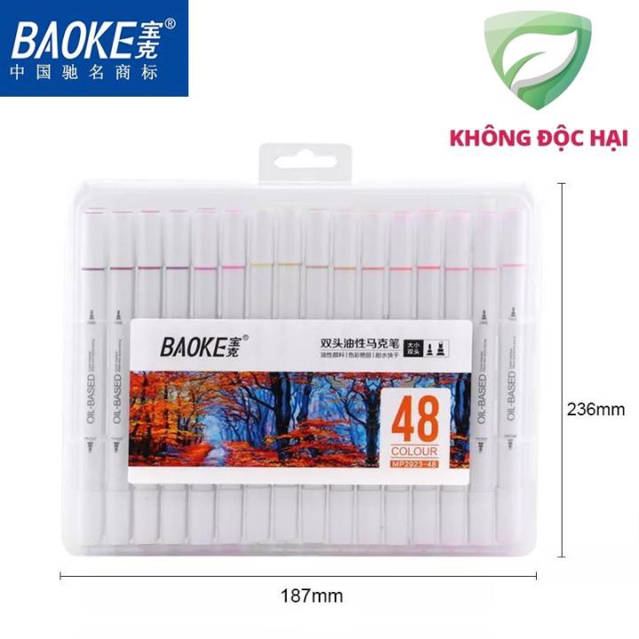 ART MARKER - HỘP BÚT LÔNG MÀU HAI ĐẦU BAOKE MP2923 12/18/36 MÀU