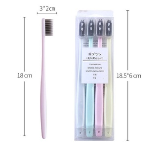 [HÀ NỘI] Set 4 bàn chải sợi tre dễ thương