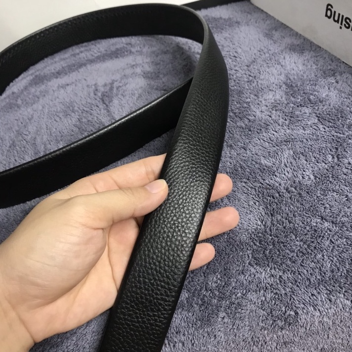 Dây thắt lưng da nam da bò thật không mặt khoá dài 120cm rộng 3.5cm