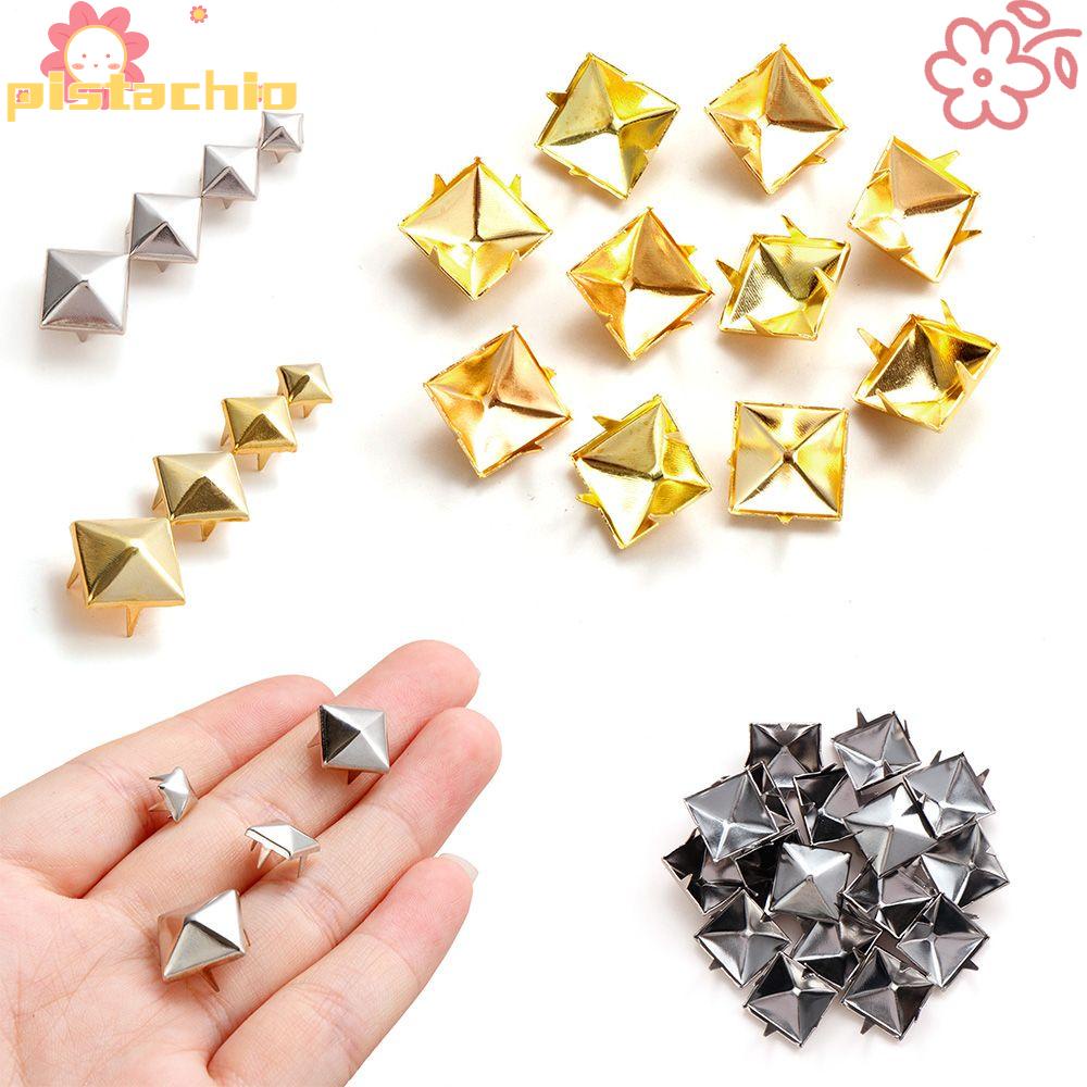Set 100 đinh tán hình vuông cỡ 6/8/10/12mm bằng đồng chuyên làm đồ da thủ công