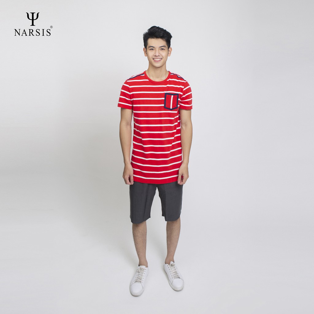 Áo Cộc Nam Narsis D6025 màu kẻ đô
