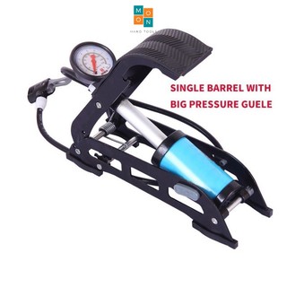 Bơm hơi đạp chân mini 1 ống đường kính lớn, bơm xe máy, bơm ô tô, bơm xe đạp