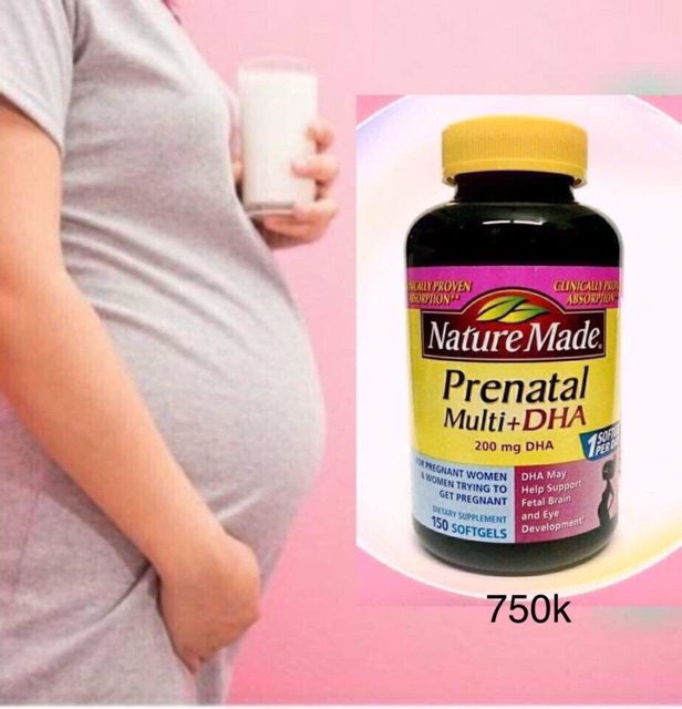 Viên uống Nature Made Prenatal Multi - DHA 200mg 150 viên của Mỹ - Sự lựa chọn hoàn hảo cho mẹ và bé