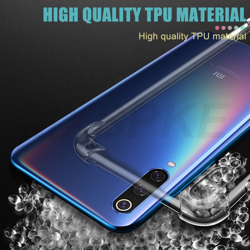 Ốp Điện Thoại Silicon Trong Suốt Chống Sốc Sang Trọng Cho Xiaomi Mi 9 8 A3 A2 10 11 Lite Case Xiaomi Mi 9 8 SE 9T 11X 10T