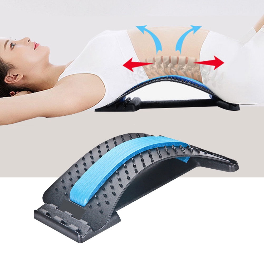 1 Pcs Spine Pain Relief Lumbar Traction Stretching Device Waist Spine Relax Back Massage Board Health Care