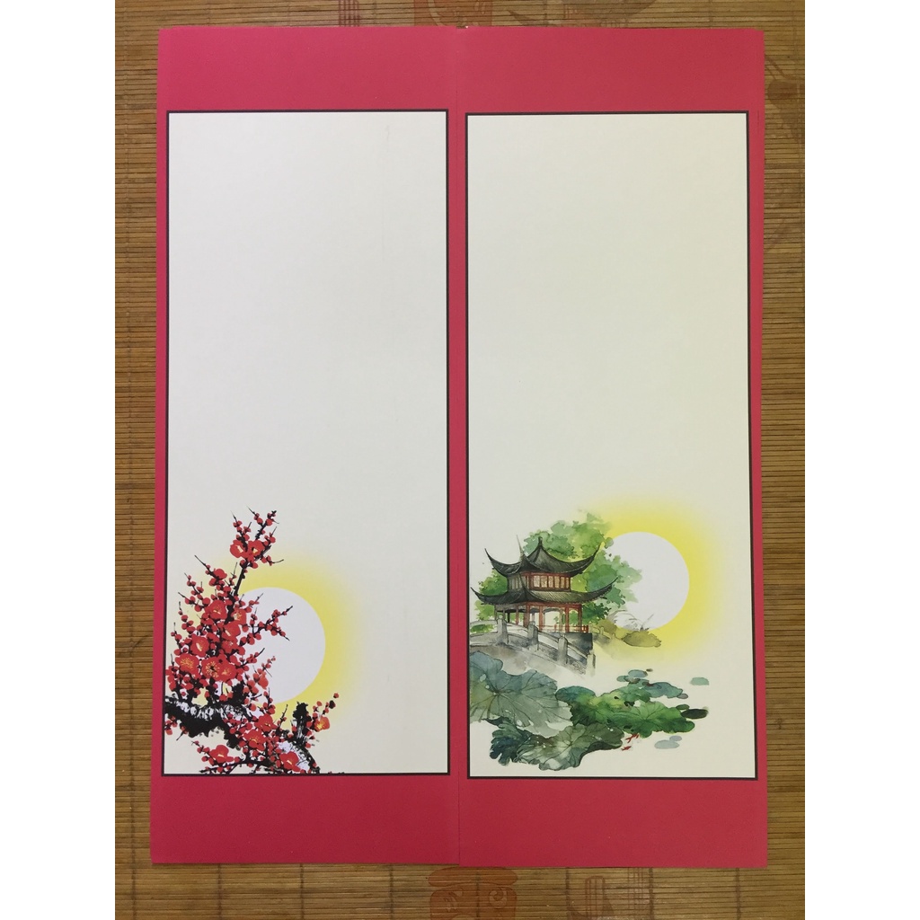 LIỄN GIẤY ỐP THƯ PHÁP KÈM NẸP 20X54CM