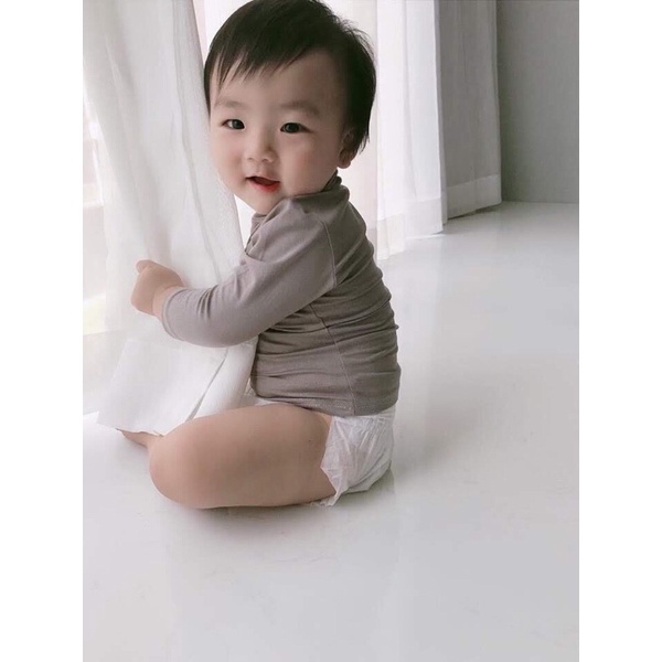 ÁO GIỮ NHIỆT CỔ 3 PHÂN THUN LẠNH - MINKY MOM HÀNG LOẠI 1