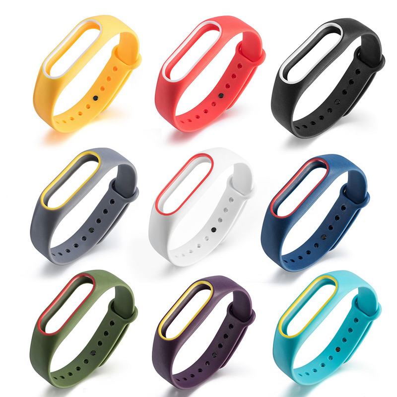 Dây Đeo Thay Thế Chất Liệu Silicon Thiết Kế Nhiều Lỗ Cho Xiaomi Mi Band 2