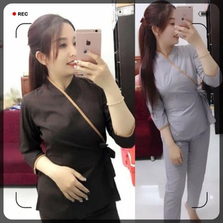 Đồ lam đi chùa # mẫu cột nơ trơn # hàng loại 1