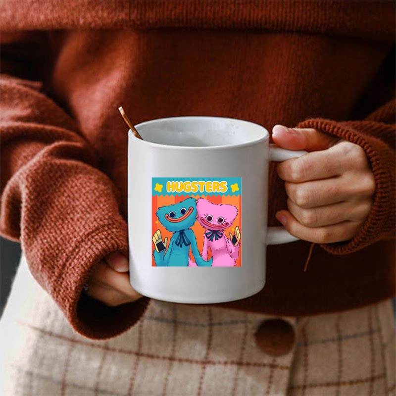 Cốc sứ trắng game POPPY PLAYTIME in hình anime chibi tiện lợi thời trang quà tặng