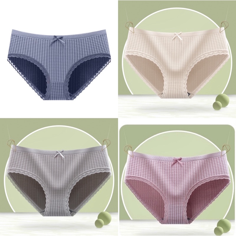 Set 4 quần lott vải sợi tre nữ, cotton len tăm