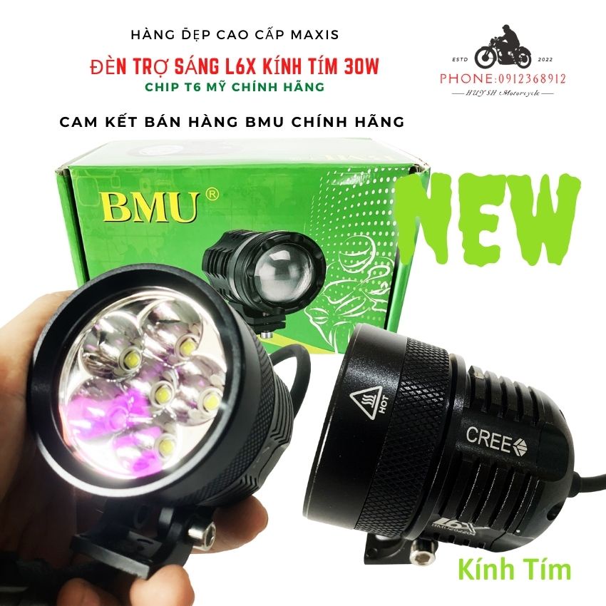 Đèn Trợ Sáng L6X CREE Chính Hãng BMU - Đèn siêu sáng - Chip T6 Mỹ