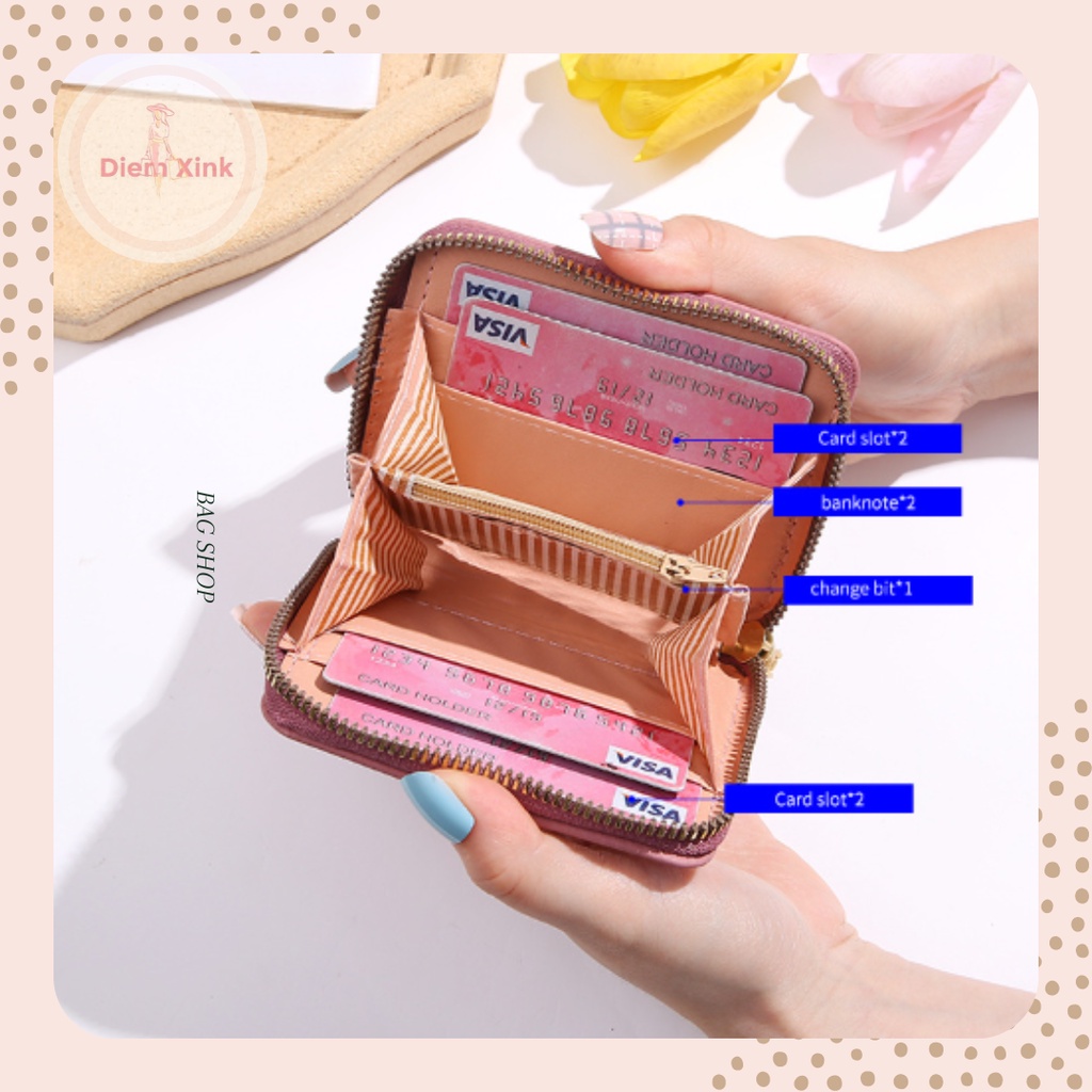 Ví Cầm Tay Nữ Nhiều Ngăn Đựng Thẻ Da Pu Mềm Mại Bền Bỉ - Diễm Store- T 25