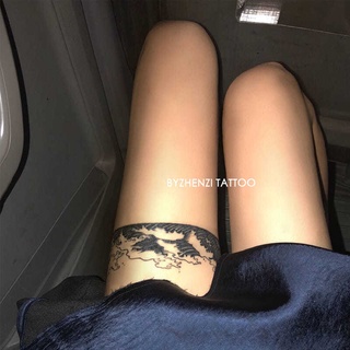 Hình Xăm Dán Chân Họa Tiết Gợn Sóng Phong Cách Nhật Bản