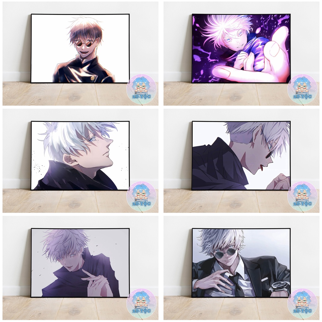 TRANH POSTER A3 GOJO SATORU  ANIME MANGA JUJUTSU KAISEN CHÚ THUẬT HỒI CHIẾN CHẤT LIỆU GIẤY CAO CẤP - 2D TỘC SHOP