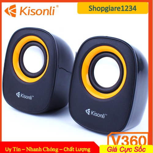 Loa vi tính 2.0 Kisonli V360/ V350. Hàng Chính Hãng, Full Box - Bảo Hành 12 Tháng