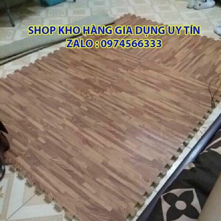 [Trợ giá]Thảm xốp vân gỗ 1 bộ 6 tấm kích thước 60x60x1cm