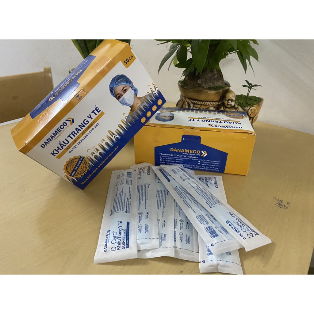 Khẩu trang y tế tiệt trùng DANAMECO ( Bọc 1 túi 1 cái kháng khuẩn) | BigBuy360 - bigbuy360.vn
