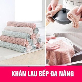 Combo 5 Khăn lau nhà bếp, lau tay, chén bát đũa, lau bàn siêu thấm, tiện dụng - Khăn lau đa năng