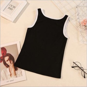 Áo Croptop Không Tay Hở Lưng Màu Sắc Tương Phản Phong Cách Hàn Quốc Thời Trang Mùa Hè Dành Cho Nữ