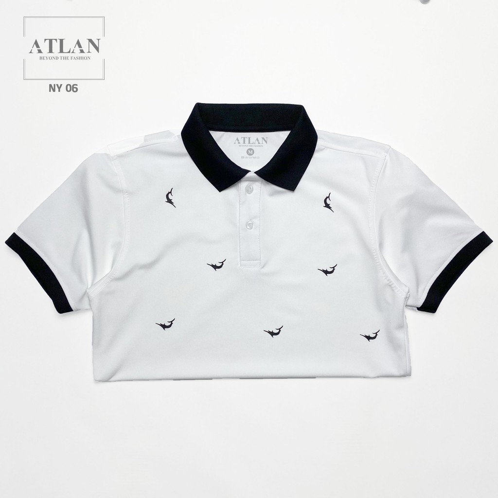Áo Thun Nam 💖 𝘍𝘳𝘦𝘦𝘴𝘩𝘪𝘱 💖 Polo Nam In Hình Cá Heo Phối Bo Đen - NY06 | BigBuy360 - bigbuy360.vn