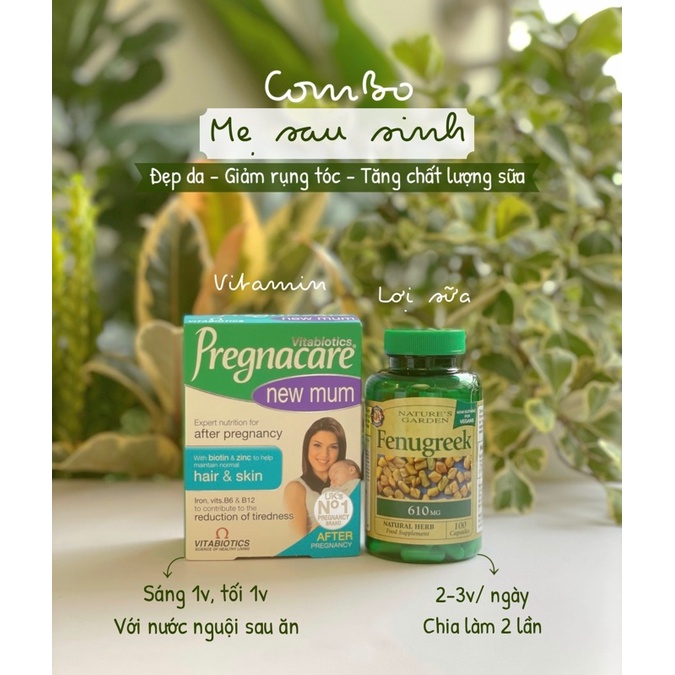 Viên uống vitamin tổng hợp Pregnacare Breast-feeding Vitabiotics cho phụ nữ sau sinh 84 viên Mẹ Rofi