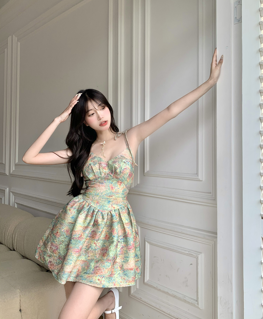 Đầm Dây Thời Trang Hè 2021 Phong Cách Retro Dành Cho Nữ | BigBuy360 - bigbuy360.vn