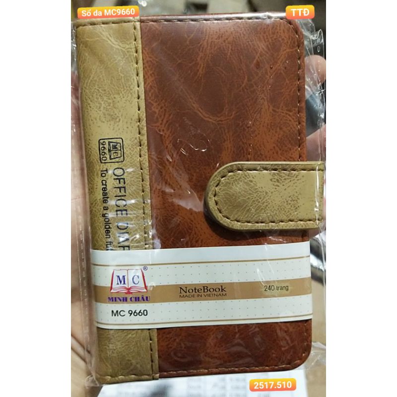 Sổ da cài khuy Minh Châu MC9660