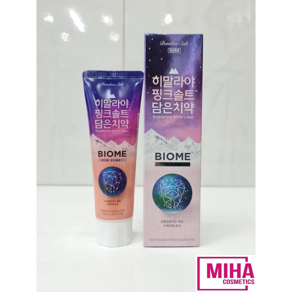 Kem Đánh Răng Bamboo Salt Himalaya Pinksalt Toothpaste Brightening Whitelabel 100g Hàn Quốc