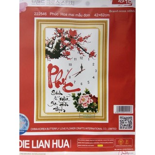 Xả kho Freeship 250k Toàn Quốc-Tranh thêu chữ thập chữ Phúc DLH- 222546- NgocthinhShop