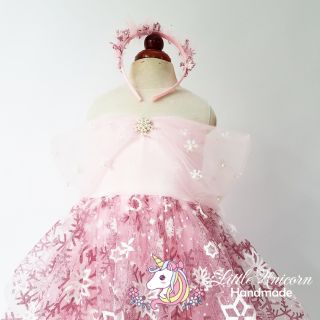 Váy Elsa hồng sz 5
