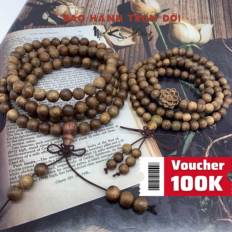 Vòng Trầm Hương 108 Hạt M01 Tự Nhiên MỘC KỲ PHONG Bảo Hành Trọn Đời