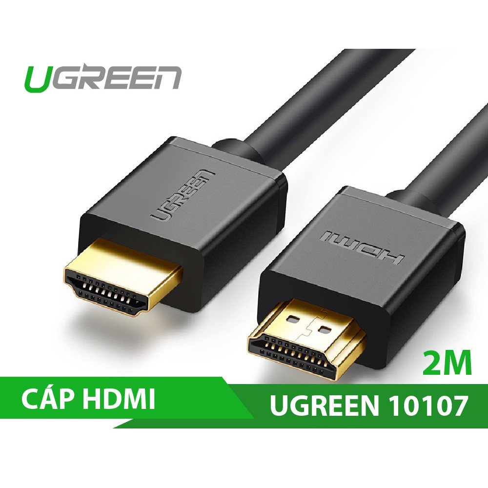 Cáp HDMI dài 2M cao cấp hỗ trợ Ethernet + 4k 2k HDMI chính hãng Ugreen 10107