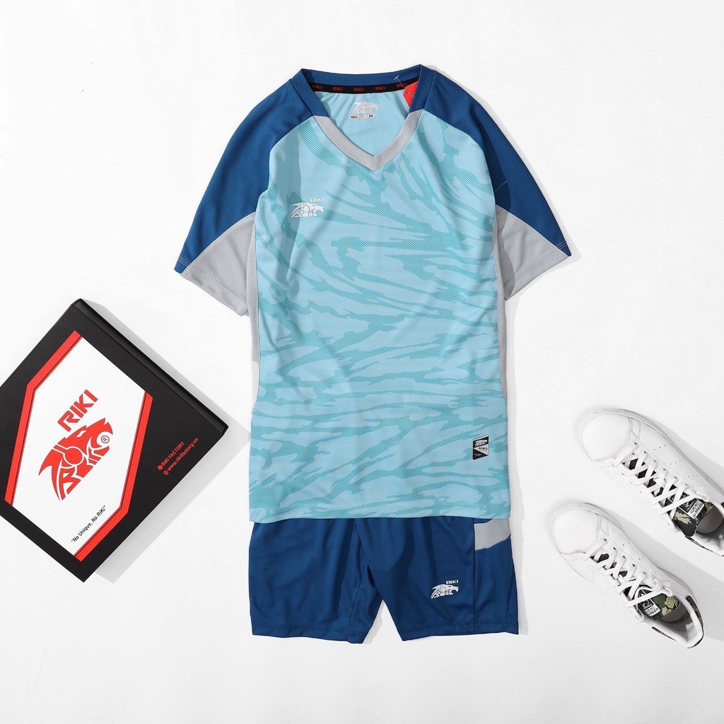 Bộ quần áo bóng đá không Logo Freedom thun mè mịn RIKI- 4 MÀU