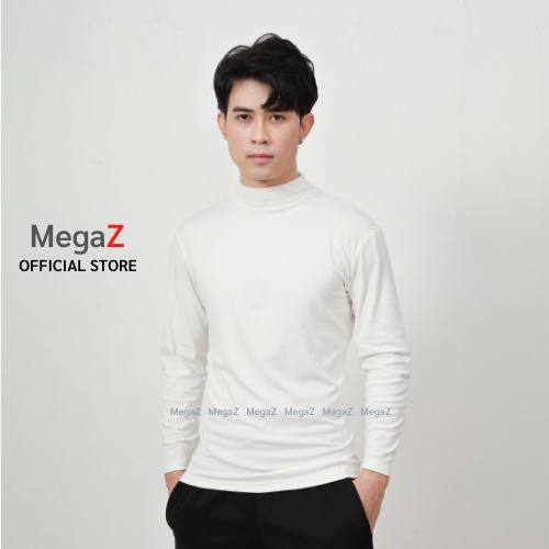 Áo giữ nhiệt nam Megaz Áo thun nam dài tay cổ 3 phân chất vải mềm mịn ấm áp dễ phối đồ | BigBuy360 - bigbuy360.vn