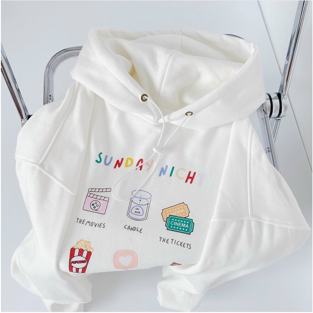 ÁO HOODIE NỮ FORM RỘNG SUNDAYNICH SIÊU CUTE
