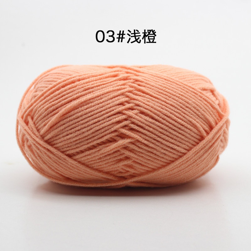 50g Cuộn Len Cotton Sữa 4 Sợi Mềm Chất Lượng Cao Thân Thiện Với Môi Trường