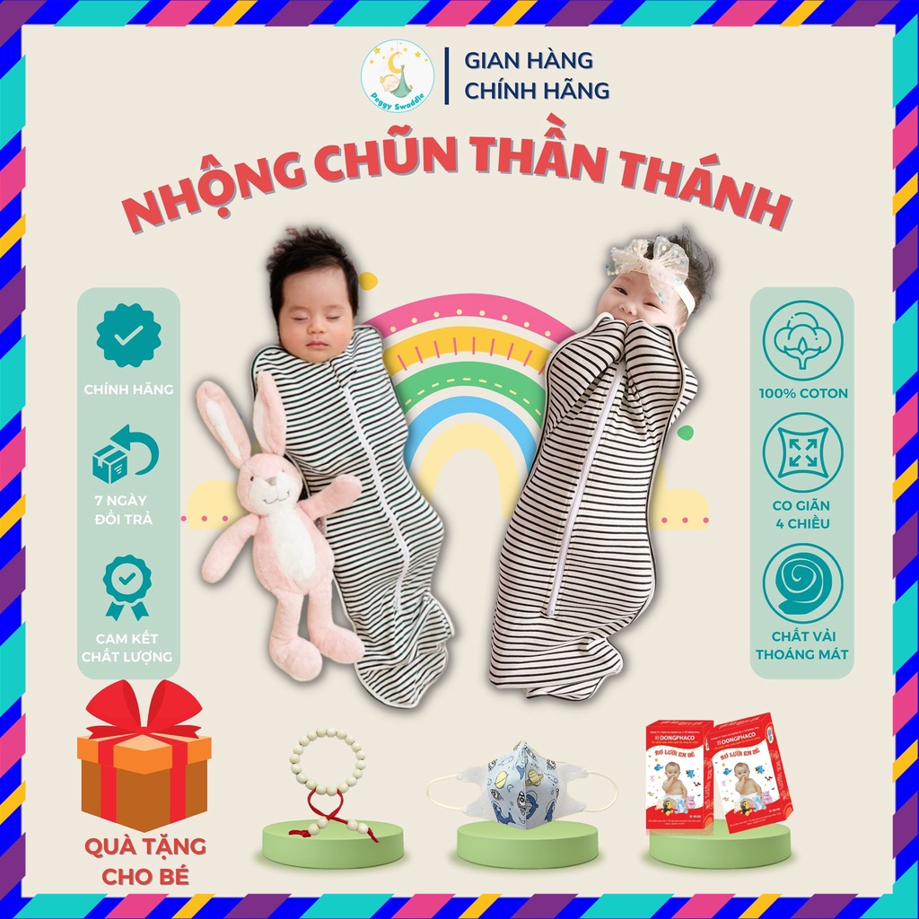 [SP trợ giá - HCM]Nhộng chũn COCOON CHÍNH HÃNG cho bé ngủ ngon, chống giật mình cho bé (đầy đủ xuân-hạ-thu-đông)