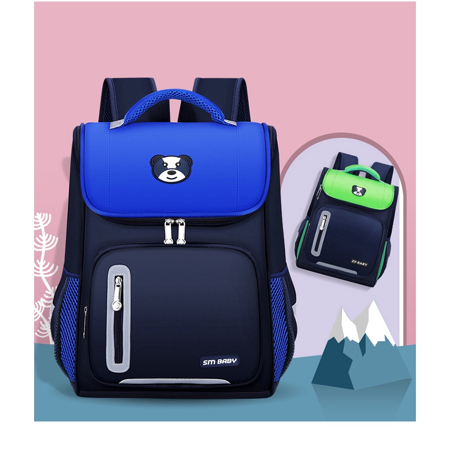 Ba Lô Đi Học Có Thanh Kéo Chống Văng Tiện Lợi Dành Cho Bé