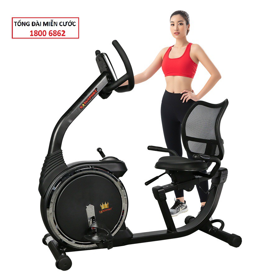 Xe đạp tập KINGSPORT KS - 5807 tựa lưng êm ái, điều chỉnh ghế ngồi, bàn đạp chống trượt