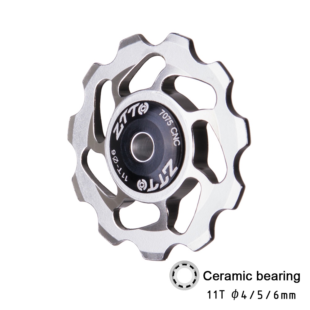 Vòng bi ròng rọc gốm Ztto gắn bộ đề phía sau xe đạp leo núi MTB 11T AL7075 CNC 4mm 5m
