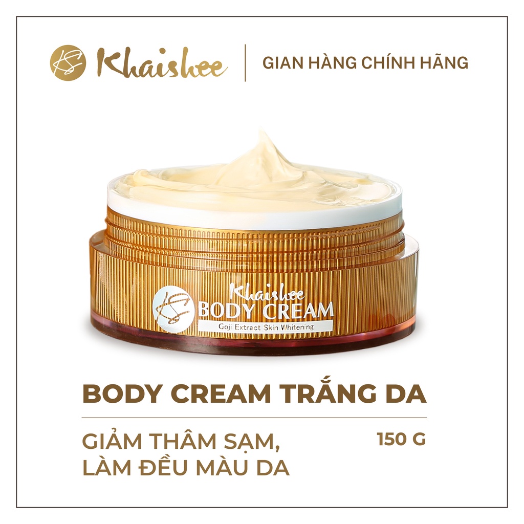 KEM DƯỠNG TRẮNG DA TOÀN THÂN KHAISHEE - chiết xuất Kỷ Tử Đỏ (Goji Berry)150g- Dưỡng Ẩm- giúp Cải Thiện Làn Da Xỉn Màu
