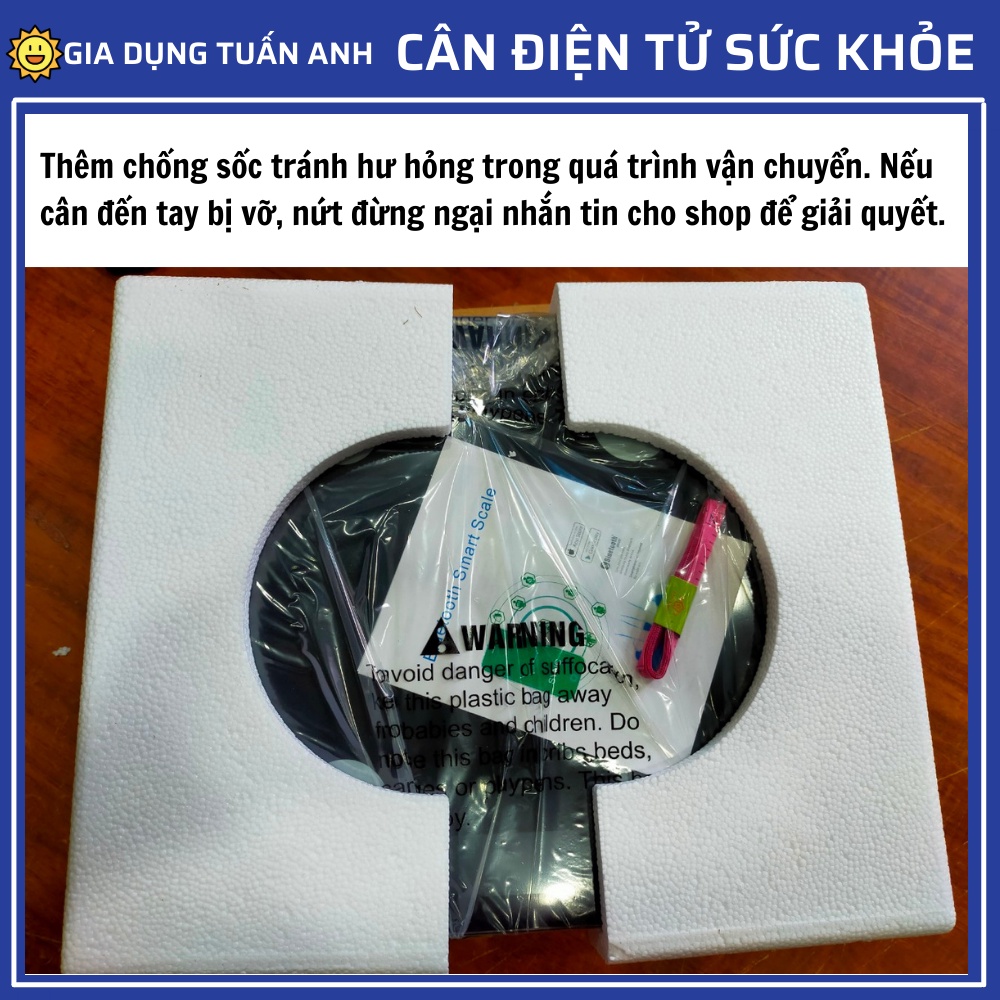 Cân điện tử bluetooth đo chỉ số sức khỏe mỡ máu, tỷ lệ béo phì, khối lượng xương, BMI bản mới 2021