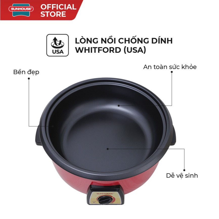 Lẩu điện SUNHOUSE SHD4520 - Hàng Chính Hãng Sunhouse