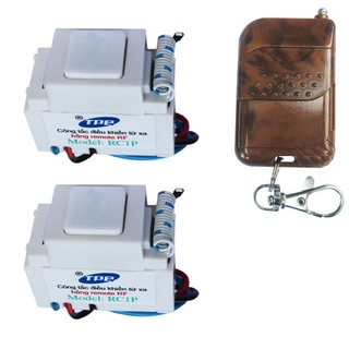 02 công tắc điều khiển từ xa tpe rc1p - 220v, 1000w + 1 remote rm04 315mhz - sx tại vn